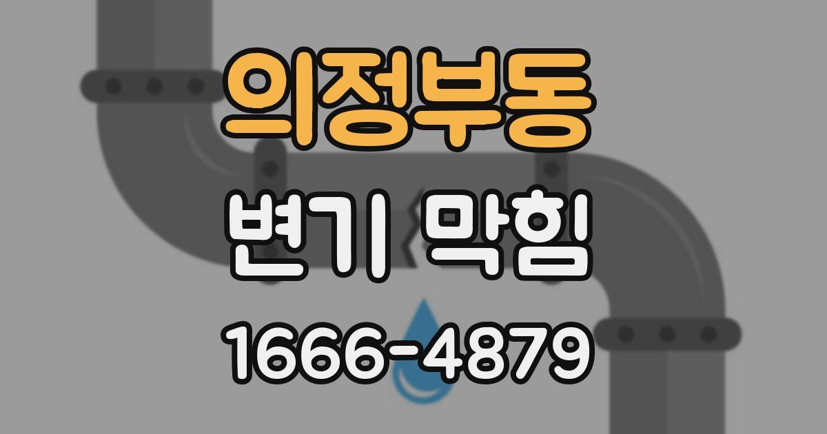 의정부동 변기 막힘