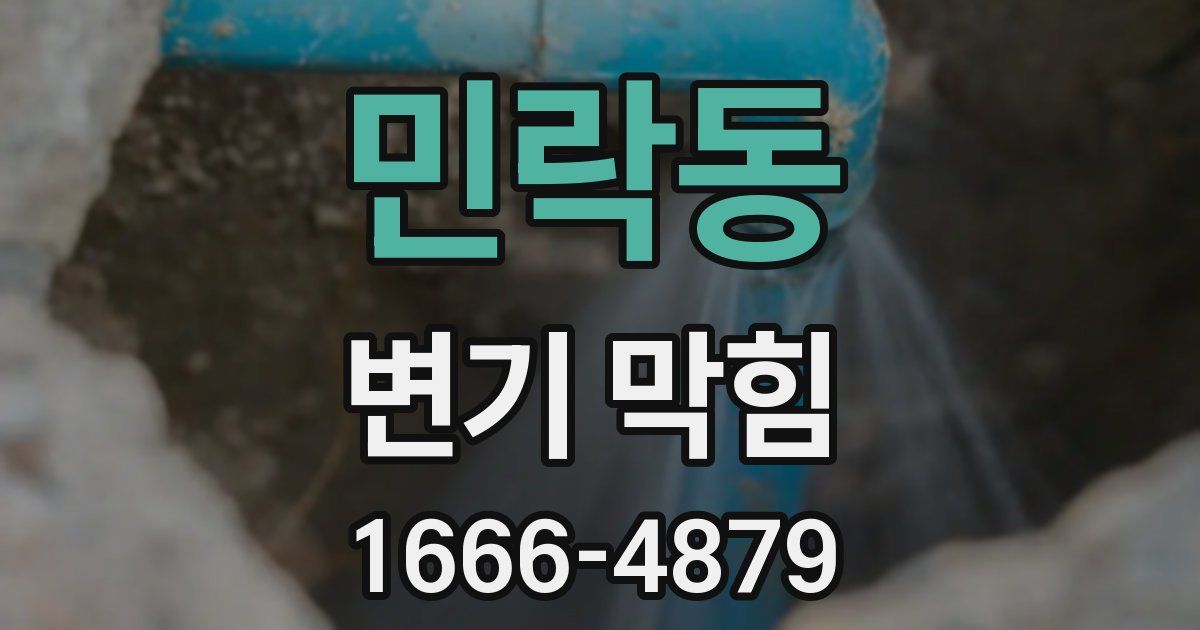 민락동 변기 막힘