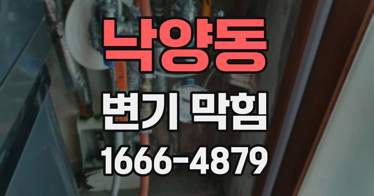 낙양동 변기 막힘