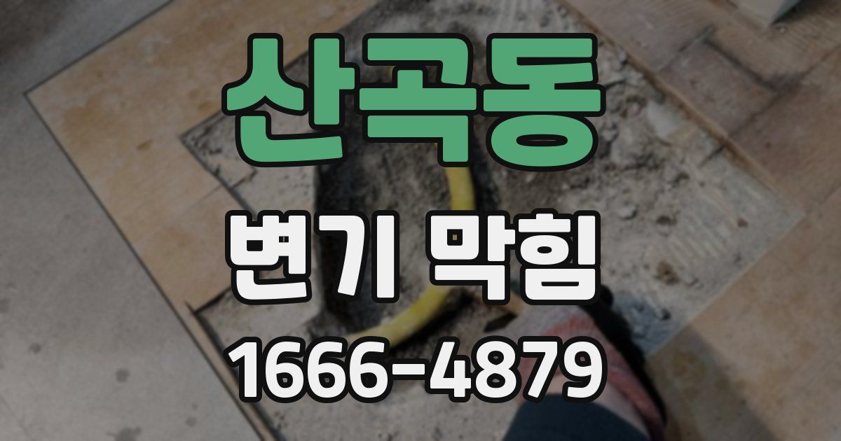 산곡동 변기 막힘