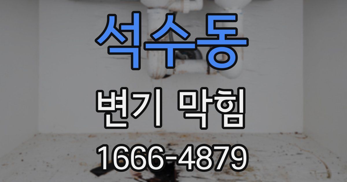 석수동 변기 막힘