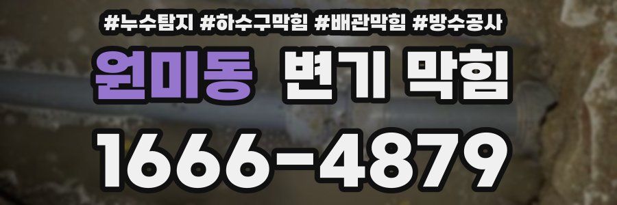 원미동 변기 막힘