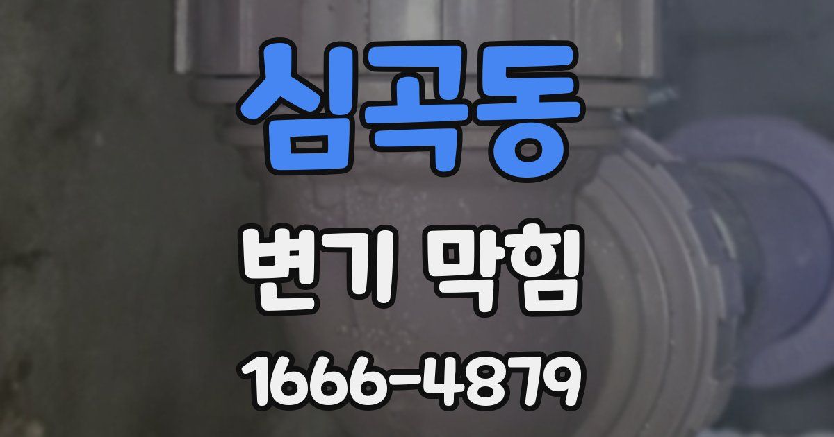 심곡동 변기 막힘