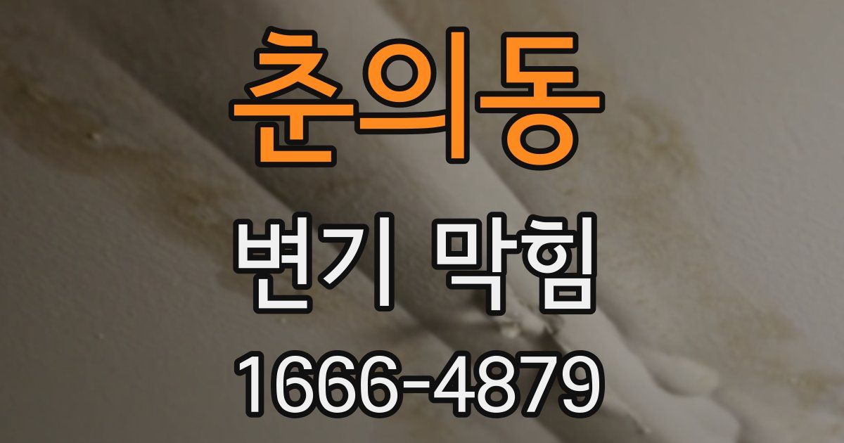 춘의동 변기 막힘