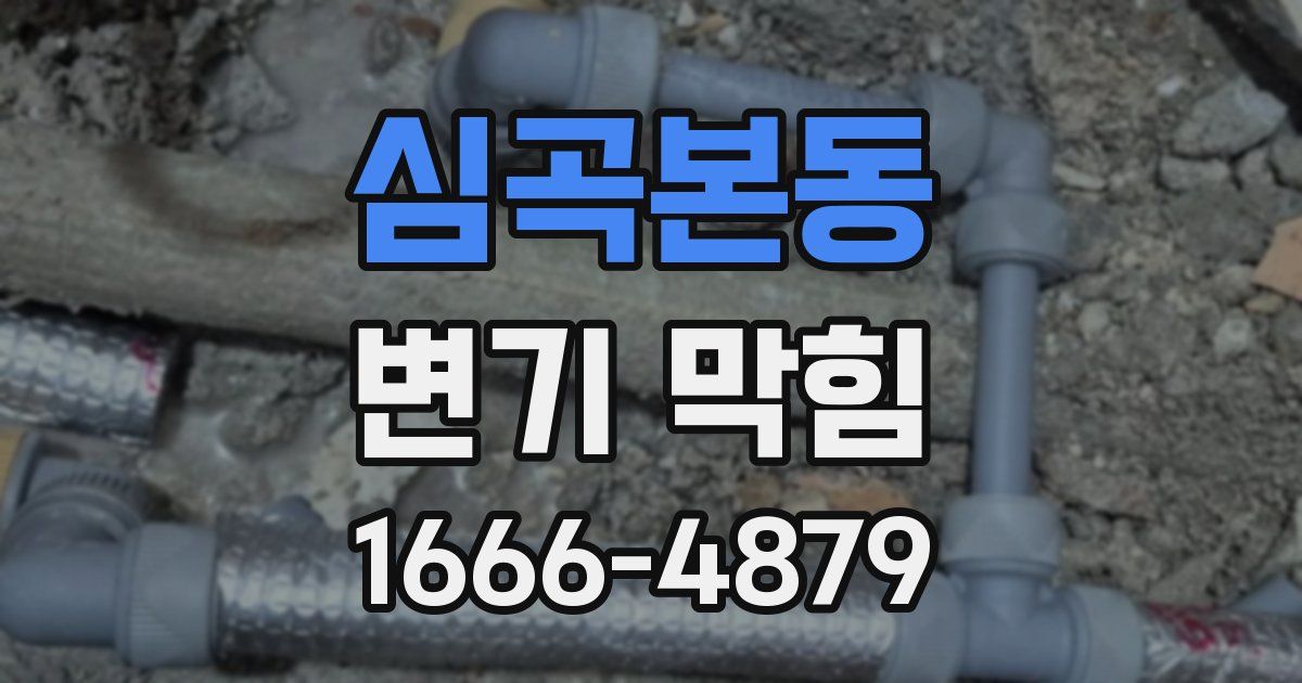 심곡본동 변기 막힘