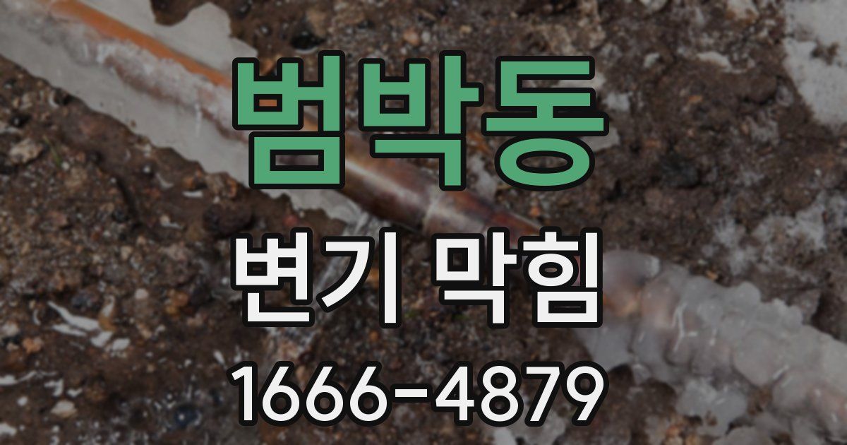 범박동 변기 막힘