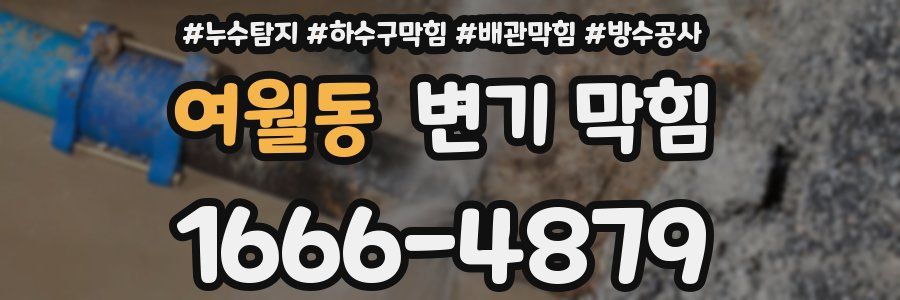 여월동 변기 막힘