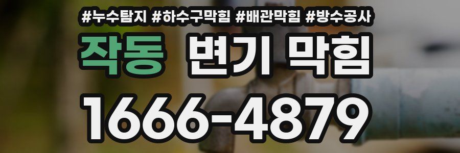 작동 변기 막힘