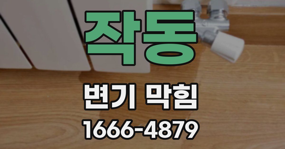 작동 변기 막힘