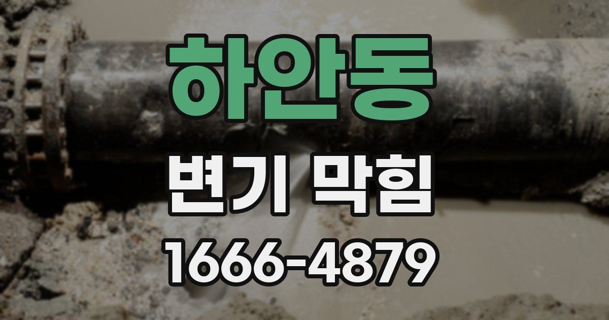 하안동 변기 막힘