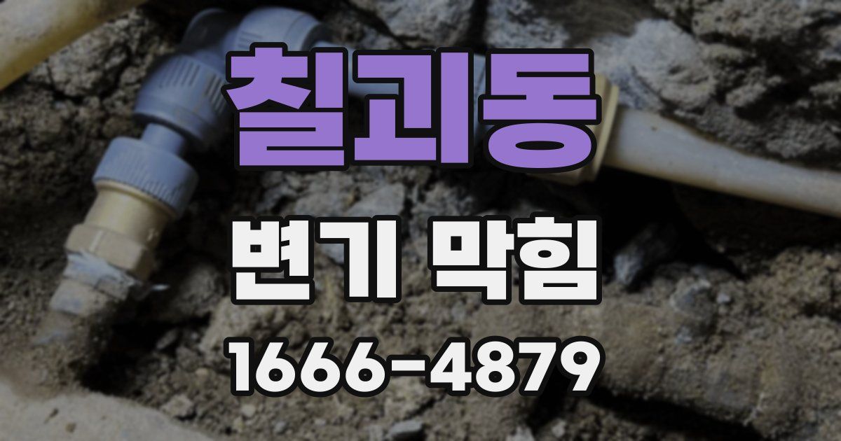 칠괴동 변기 막힘