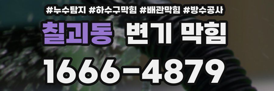 칠괴동 변기 막힘