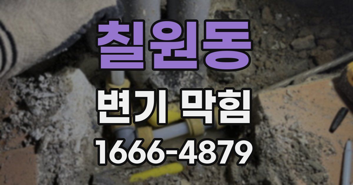 칠원동 변기 막힘