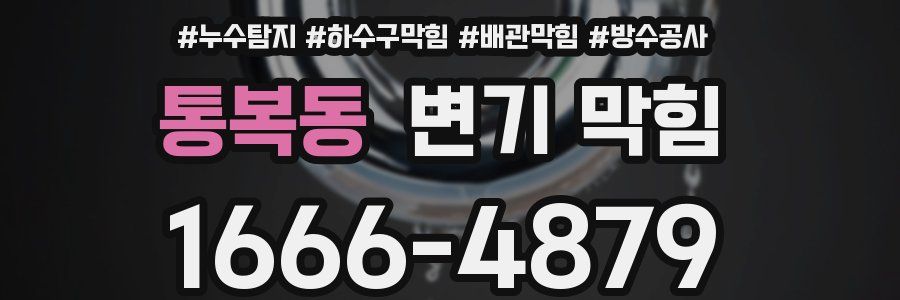 통복동 변기 막힘