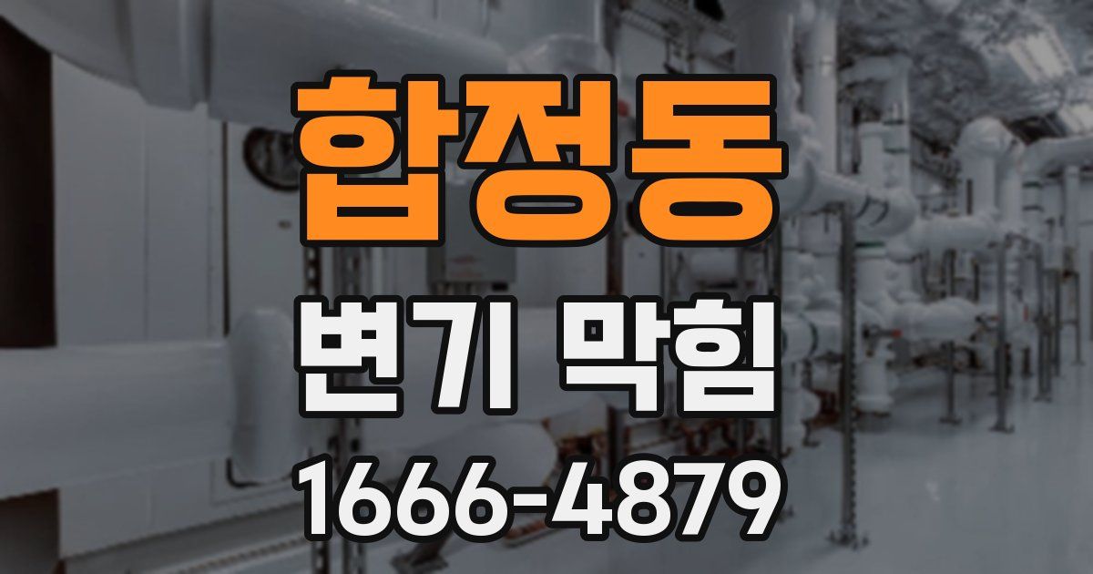합정동 변기 막힘