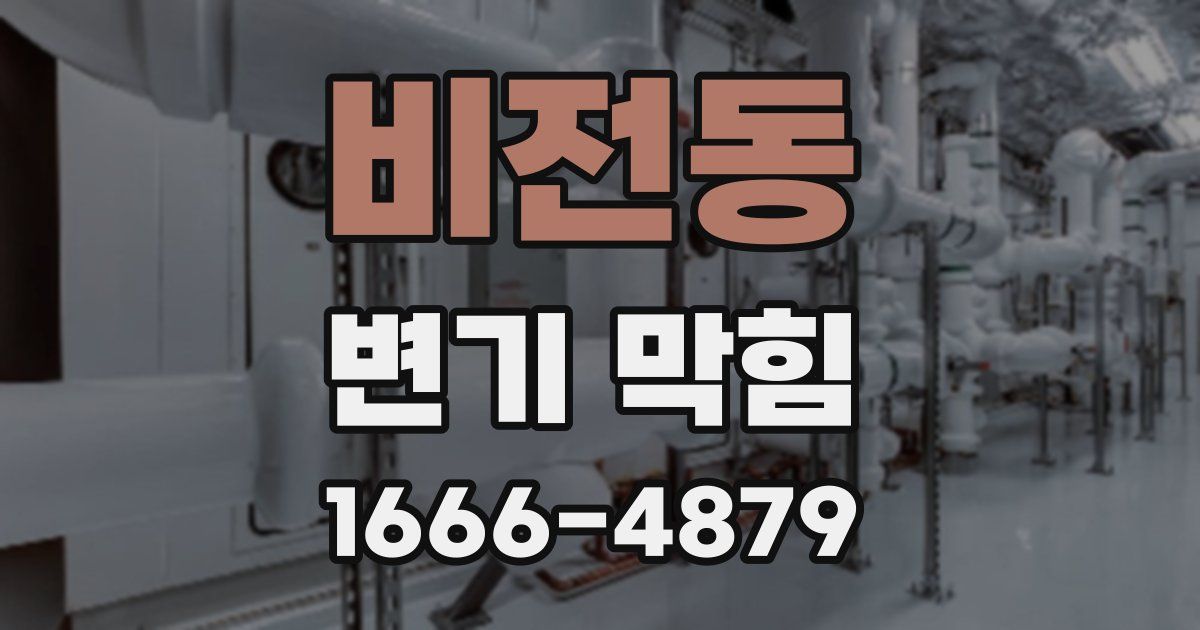 비전동 변기 막힘