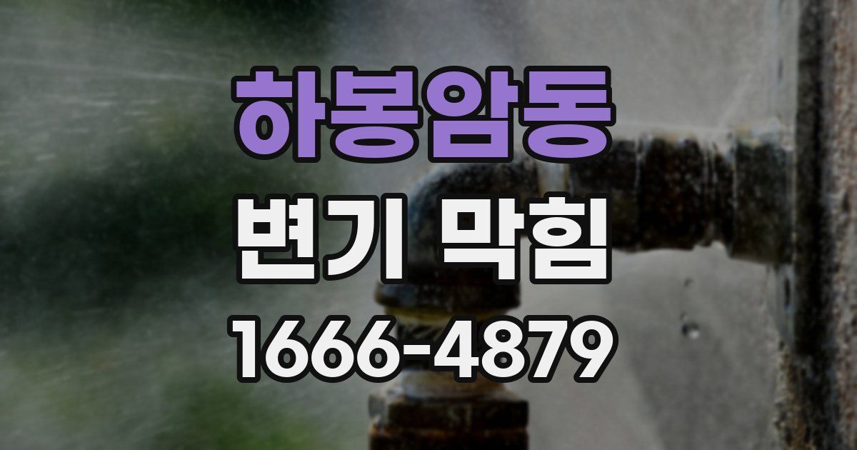 하봉암동 변기 막힘