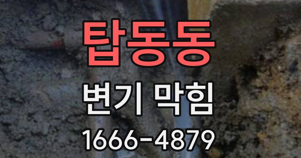 탑동동 변기 막힘