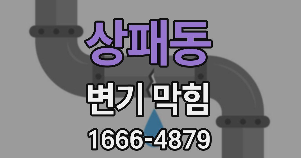 상패동 변기 막힘