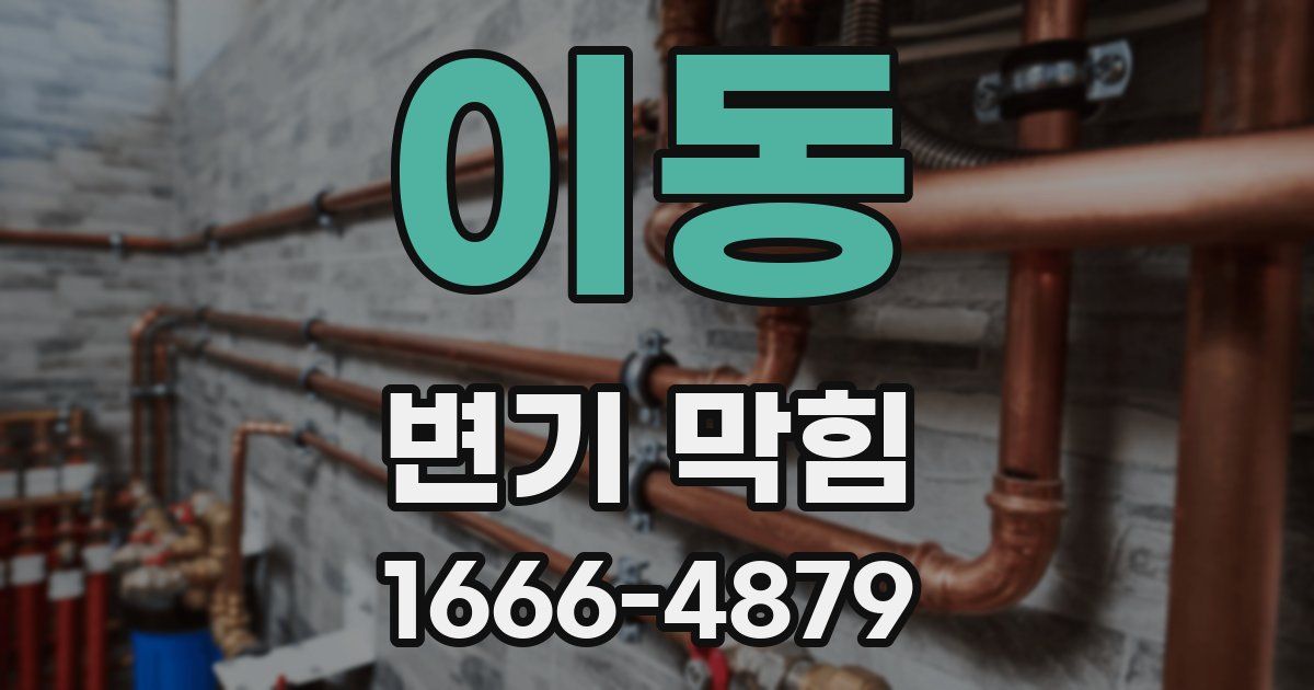 이동 변기 막힘