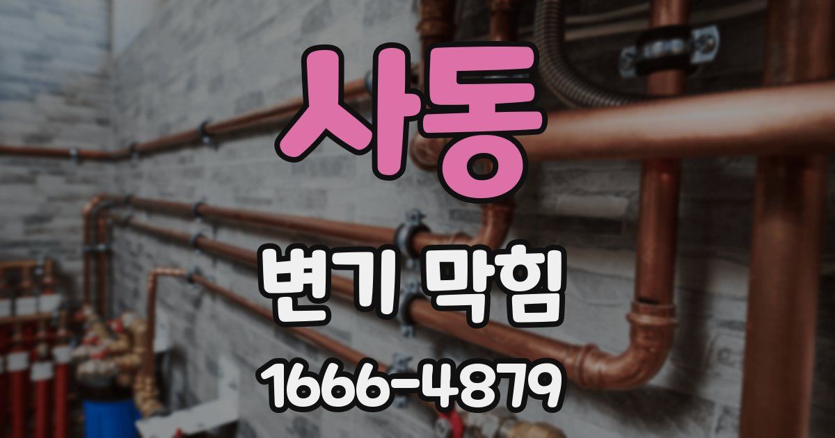 사동 변기 막힘