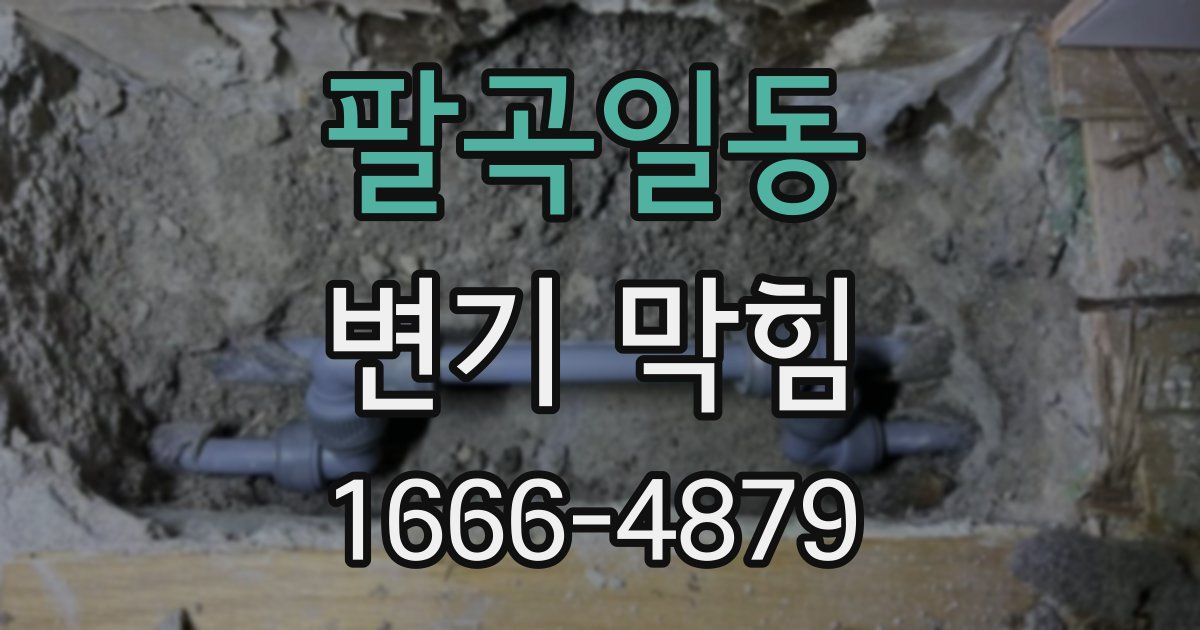 팔곡일동 변기 막힘