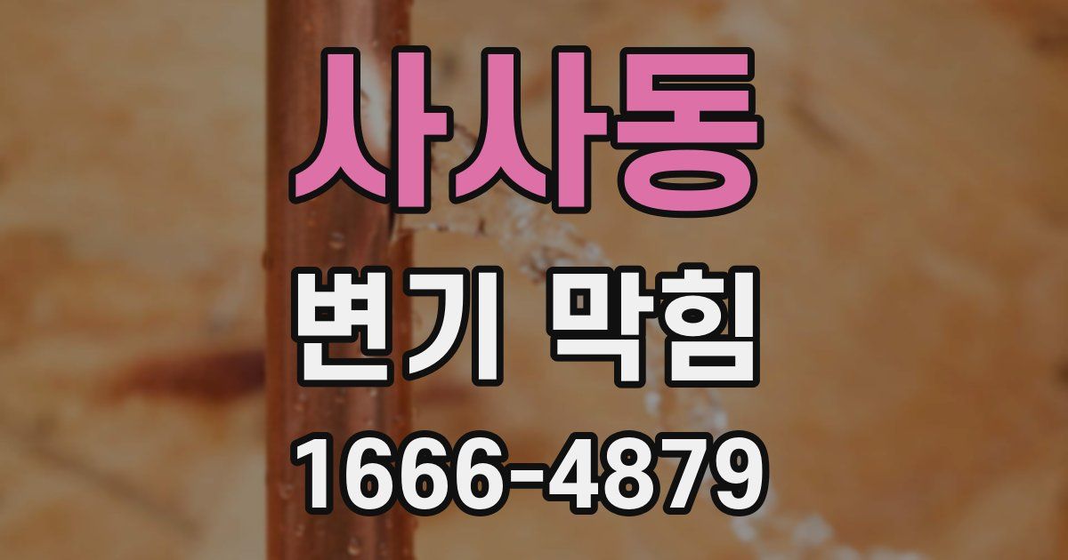 사사동 변기 막힘