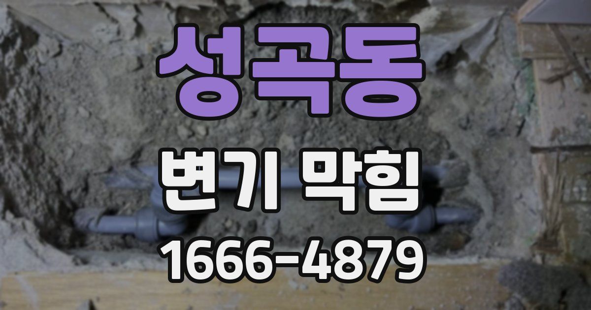 성곡동 변기 막힘