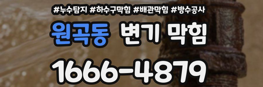 원곡동 변기 막힘