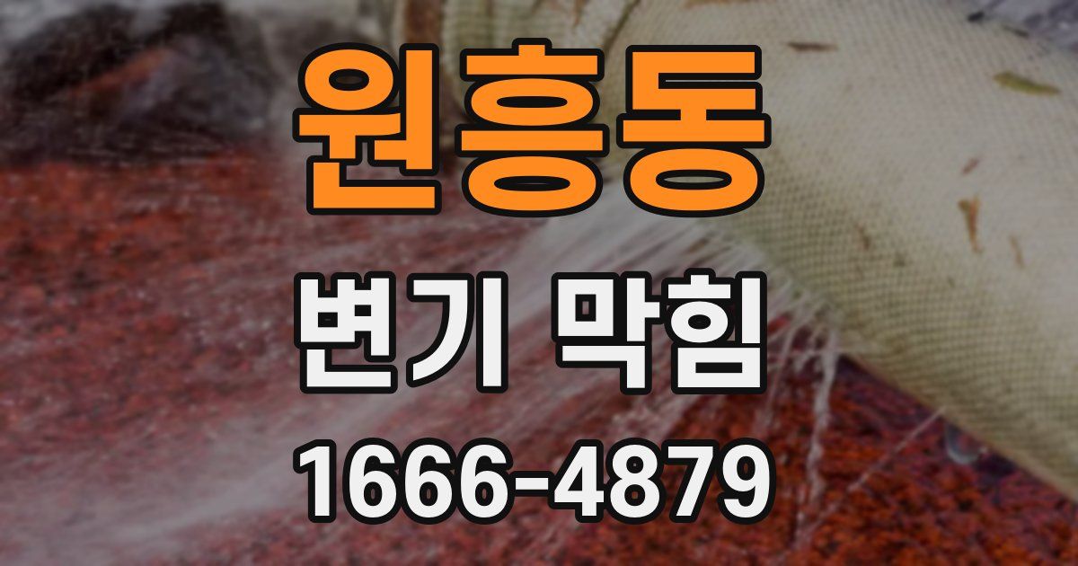 원흥동 변기 막힘