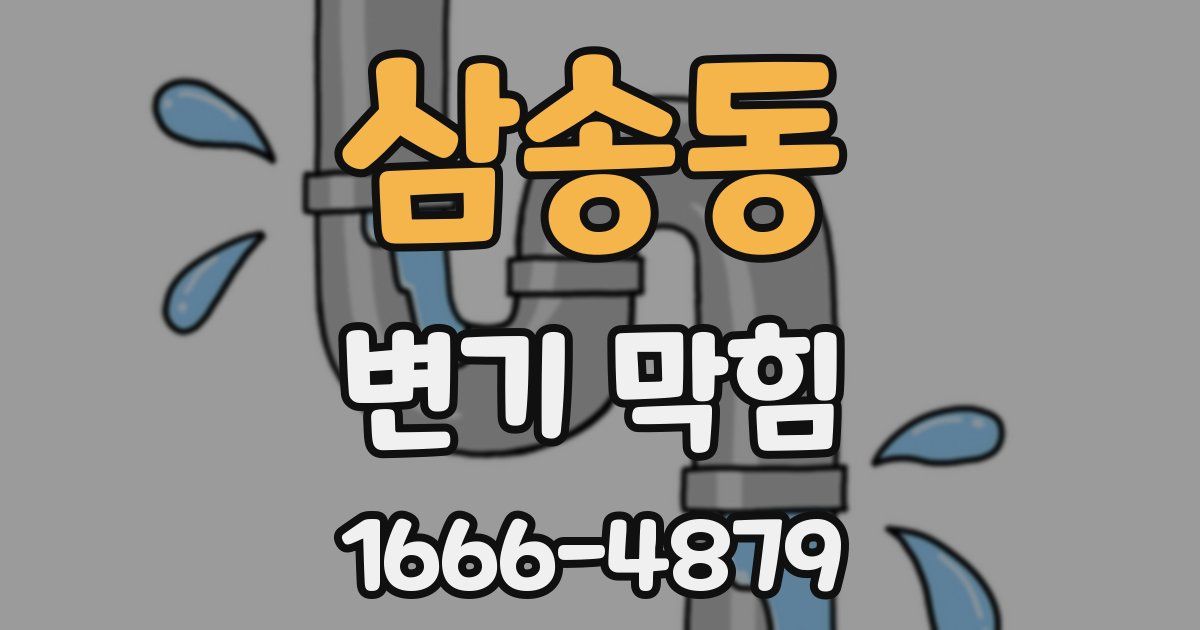 삼송동 변기 막힘