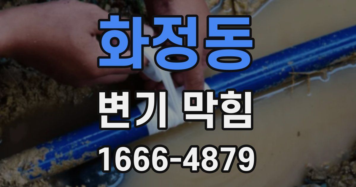 화정동 변기 막힘