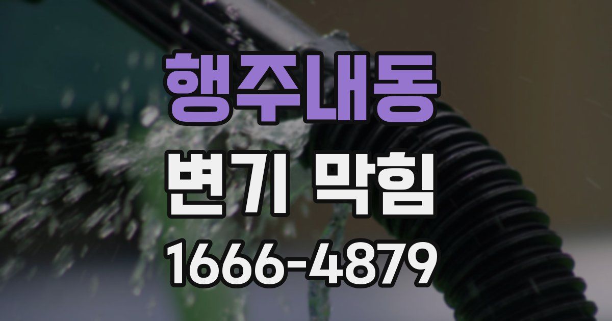 행주내동 변기 막힘