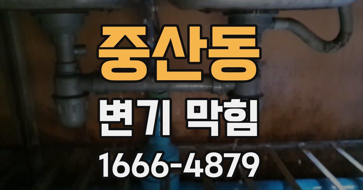 중산동 변기 막힘