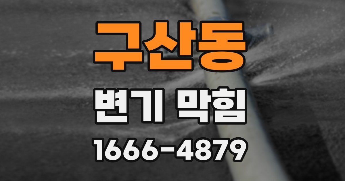 구산동 변기 막힘