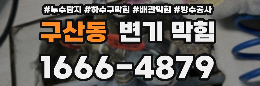 구산동 변기 막힘