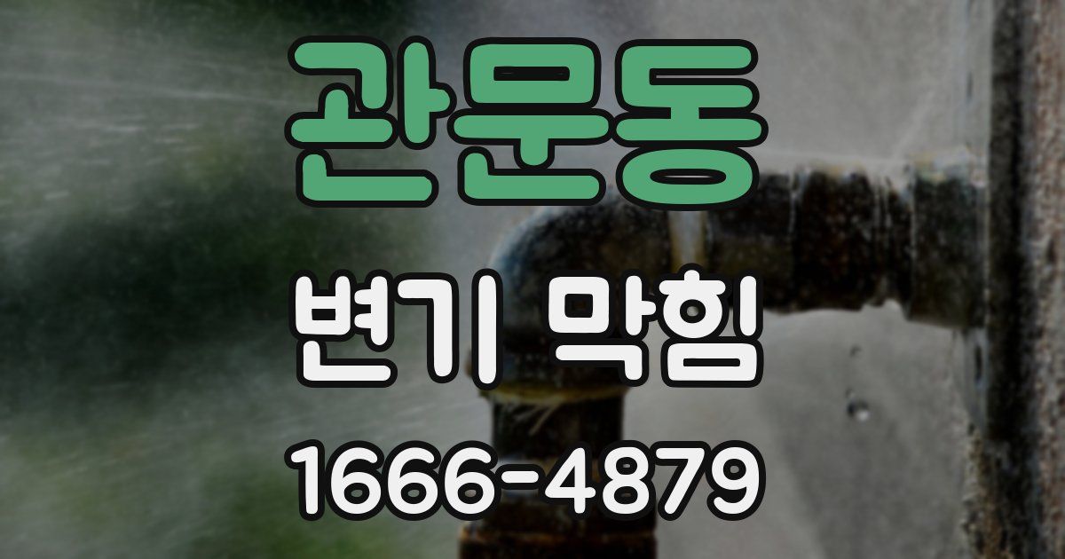 관문동 변기 막힘
