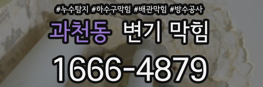 과천동 변기 막힘