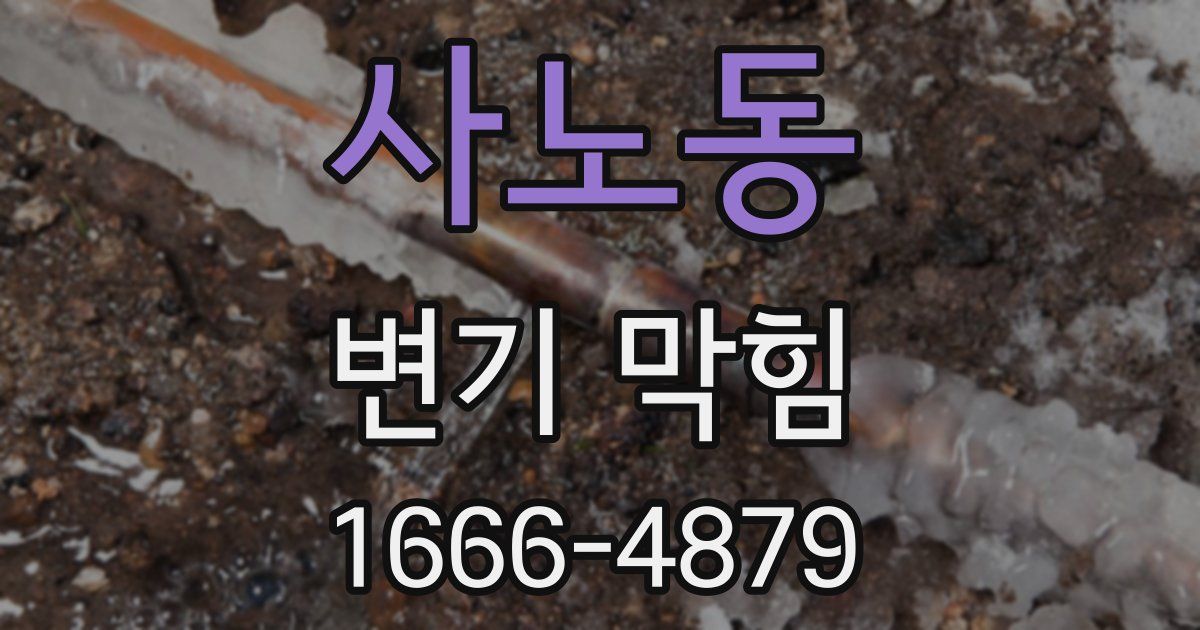 사노동 변기 막힘