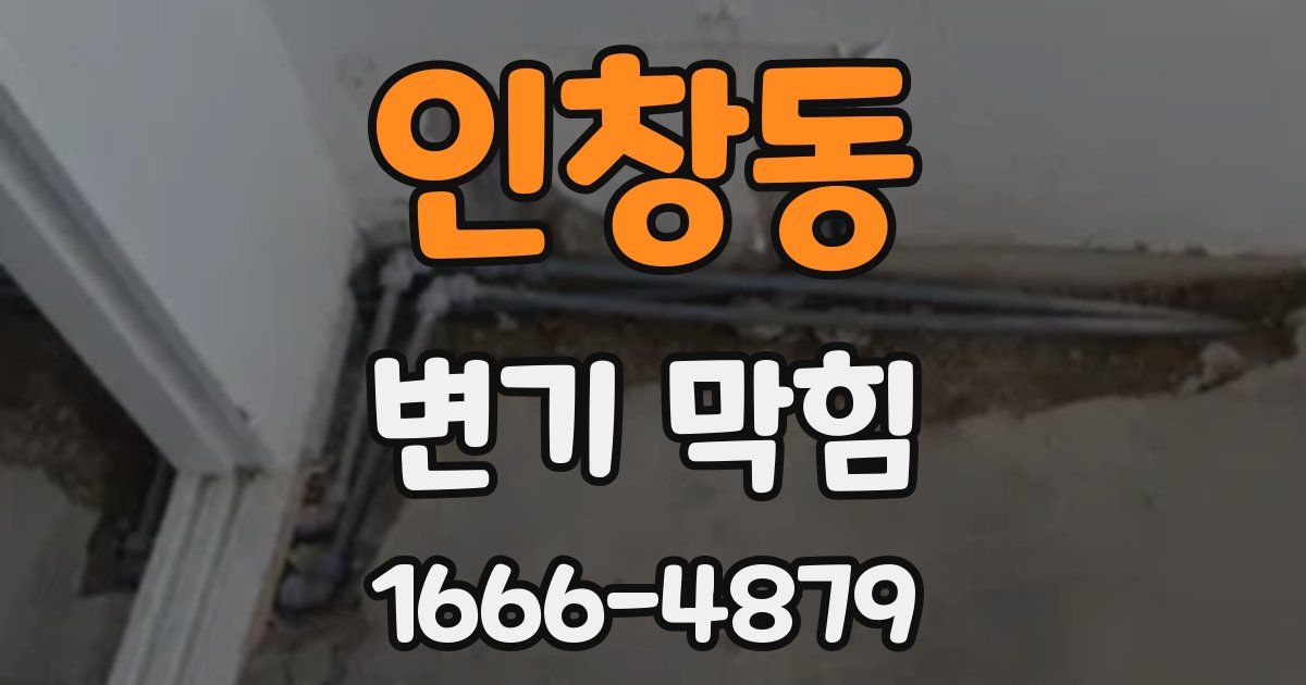 인창동 변기 막힘