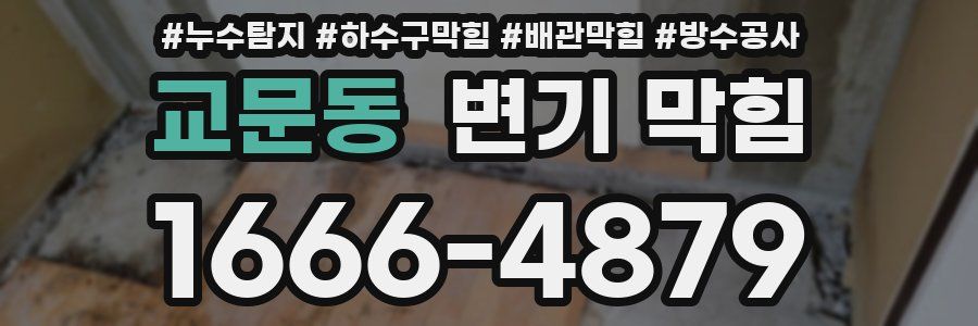교문동 변기 막힘