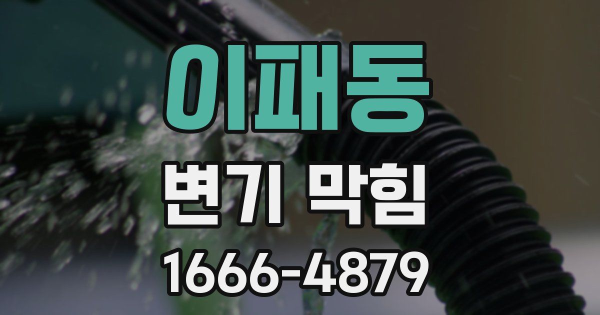 이패동 변기 막힘