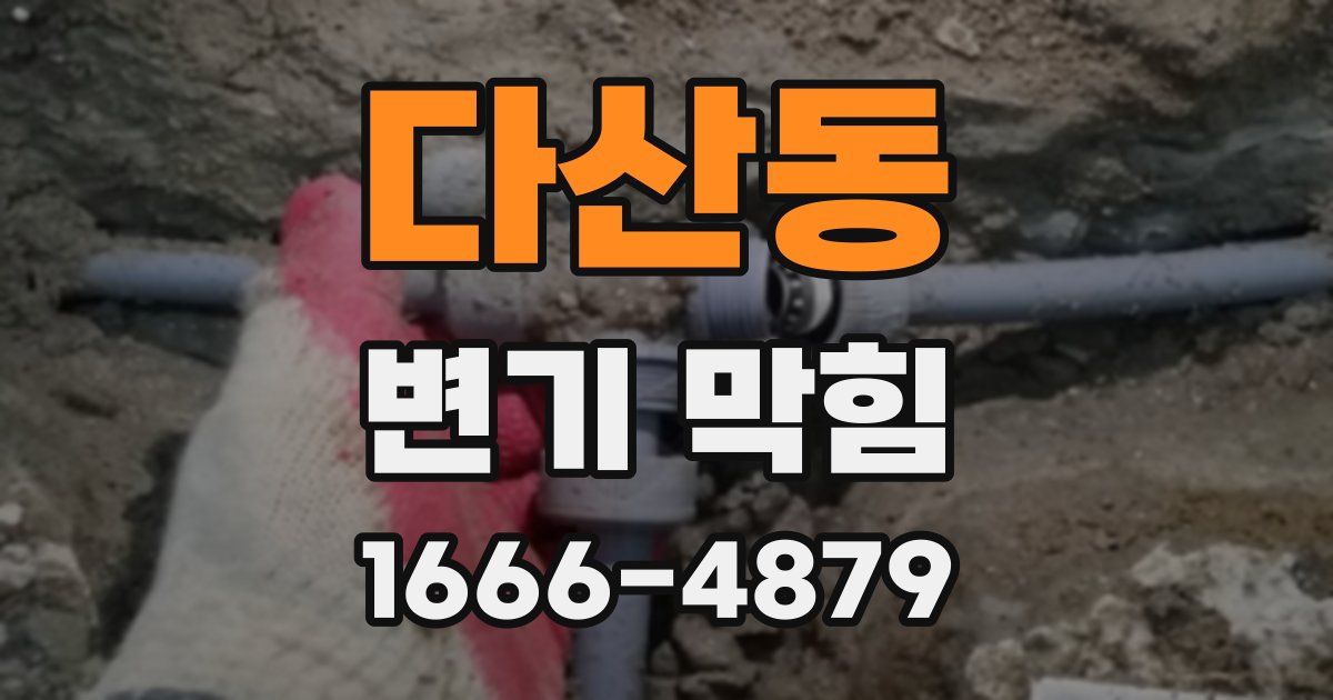 다산동 변기 막힘