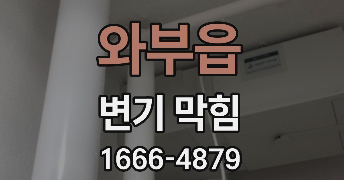 와부읍 변기 막힘