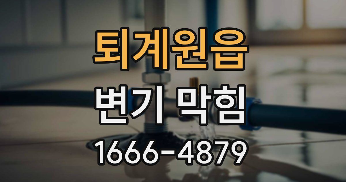 퇴계원읍 변기 막힘