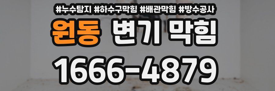 원동 변기 막힘