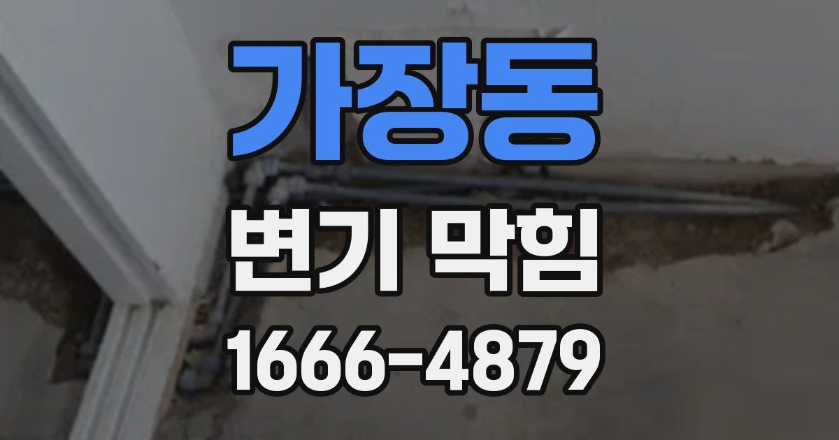 가장동 변기 막힘