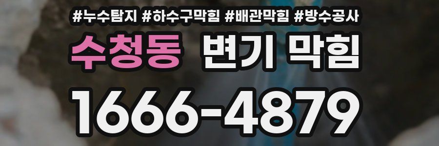 수청동 변기 막힘