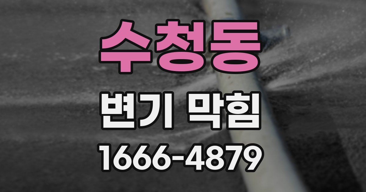 수청동 변기 막힘