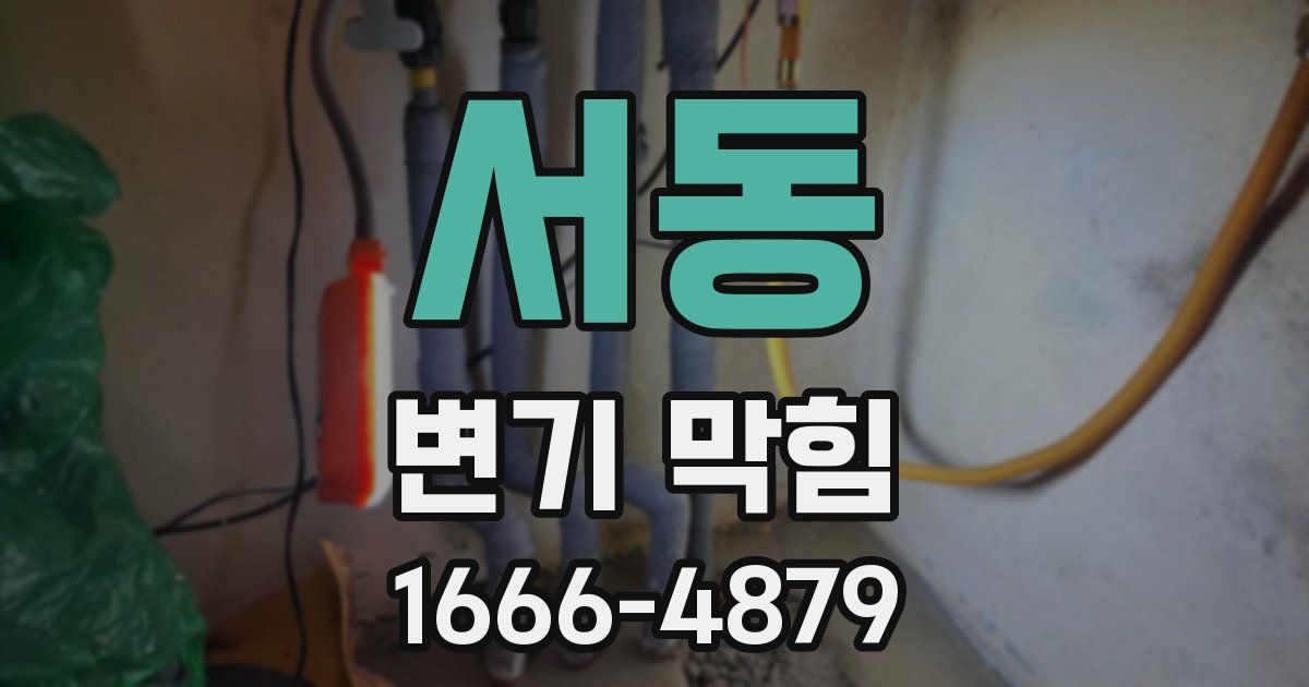 서동 변기 막힘